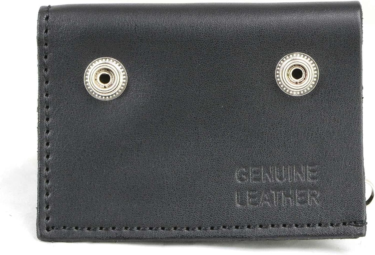 Milwaukee Leather Mens Genuine Leather Tri-Fold Biker Wallet w/Anti-Theft Stainless Steel Chain