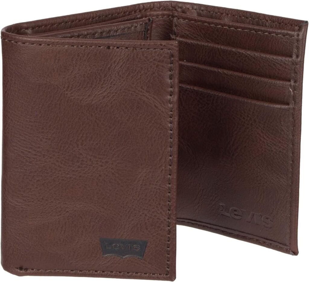 Levis Mens Trifold Wallet-Sleek and Slim Includes Id Window and Credit Card Holder